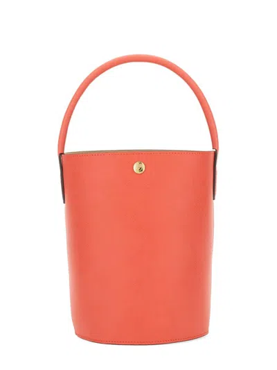Longchamp Cuir De Russie Bucket Bag In Red