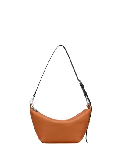 Longchamp Cuir` Small Crossbody Bag In Brown