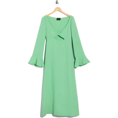 Longchamp Cutout Long Sleeve Maxi Dress In Mint