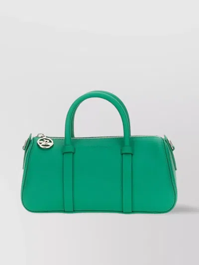 Longchamp "daylong" Bag Structured Top Handle In Green