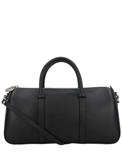 Longchamp Daylong Medium Leather Handbag In Black