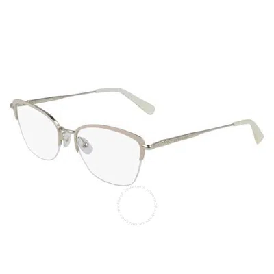 Longchamp Demo Cat Eye Ladies Eyeglasses Lo2118 260 54 In Metallic