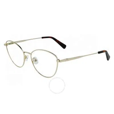 Longchamp Demo Cat Eye Ladies Eyeglasses Lo2143 714 53 In Gold