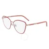 Longchamp Demo Cat Eye Ladies Eyeglasses Lo2156 700 54 In Gold / Rose / Rose Gold