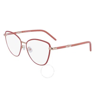 Longchamp Demo Cat Eye Ladies Eyeglasses Lo2156 700 54 In Gold / Rose / Rose Gold