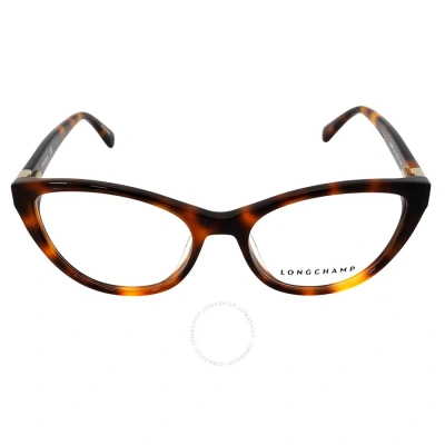 Longchamp Demo Cat Eye Ladies Eyeglasses Lo2664 214 52 In Brown