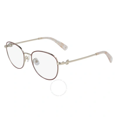 Longchamp Demo Oval Ladies Eyeglasses Lo2127 604 52 In Burgundy