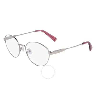 Longchamp Demo Oval Ladies Eyeglasses Lo2154 040 52 In Metallic