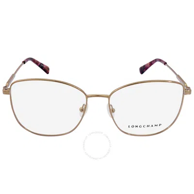 Longchamp Demo Square Ladies Eyeglasses Lo2136 713 55 In Gold