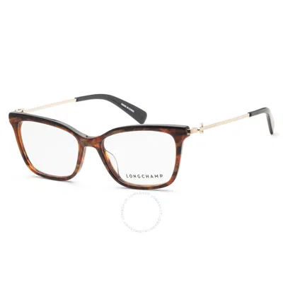 Longchamp Demo Square Ladies Eyeglasses Lo2668 237 52 In Brown