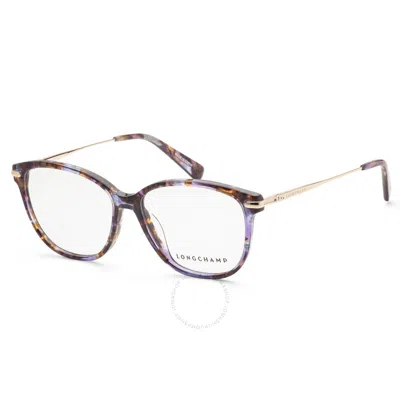 Longchamp Demo Square Ladies Eyeglasses Lo2669 625 53 In Blue