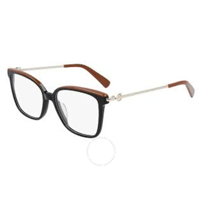 Longchamp Demo Square Ladies Eyeglasses Lo2676 001 52 In Black / Brown