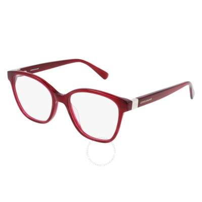 Longchamp Demo Square Ladies Eyeglasses Lo2677 519 51 In Red   /   Red.