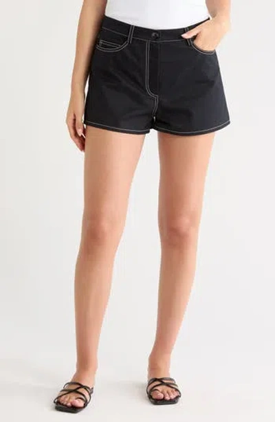 Longchamp Denim Shorts In Black