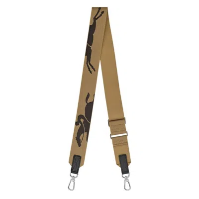 Longchamp Desert Canvas Shoulder Strap In ["beige"]