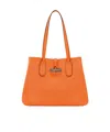 Longchamp Double Handle And One Shoulder Bag In Orange