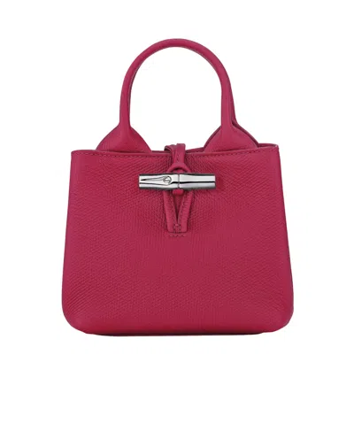 Longchamp Le Roseau Xs Top Handle Bag In Pink