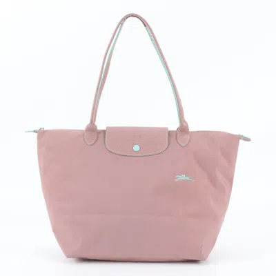 Pre-owned Longchamp Dusty Pink Leather Nylon Handbag Shoulder Bag Tote Bag ()