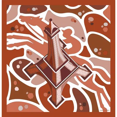 LONGCHAMP LONGCHAMP EIFFEL TOWER RIDER SILK SQUARE SCARF