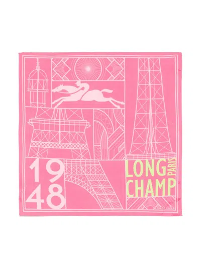 Longchamp Eiffel Tower Scarf In 粉色