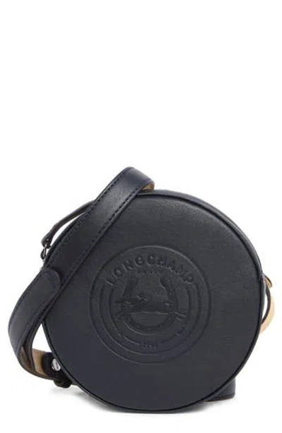 Longchamp Embossed Circular Belt Bag In Blue