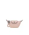 Longchamp Le Pliage Xtra Leather Coin Purse In Pink