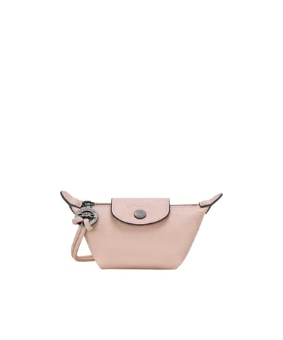 LONGCHAMP EMBOSSED LEATHER POUCH