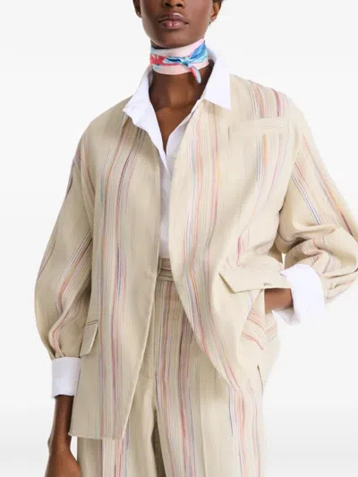 Longchamp En Pleine Vague Silk Scarf In Brown