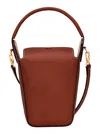 Longchamp 'epure' Brown Crossbody Bag With Adjustable And Removable Shoulder Strap And Embossed Logo On The Fr In Brown