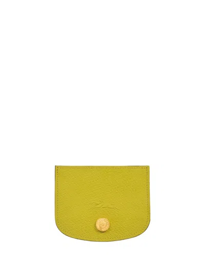Longchamp Card Holder Épure In Kiwi Green
