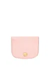 Longchamp Epure Leather Card Case In Pink