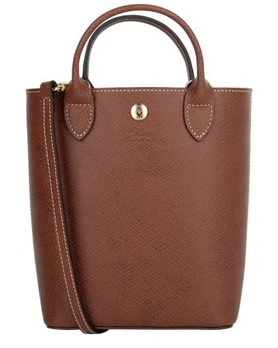 Longchamp Épure Extra Small Leather Short Handle Tote In Brown