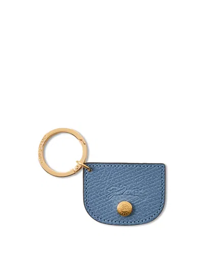 Longchamp Epure Flag Keyring Bag In Grey