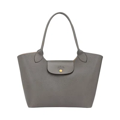 Pre-owned Longchamp Épure L Shoulder Bag 'turtledove' | Grey | Women's Size Onesize
