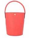 Longchamp Epure Leather Bucket Bag In Pink