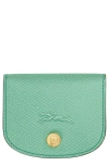 Longchamp Epure Leather Card Case In Pink
