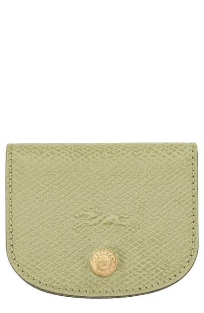Longchamp Epure Leather Card Case In Green