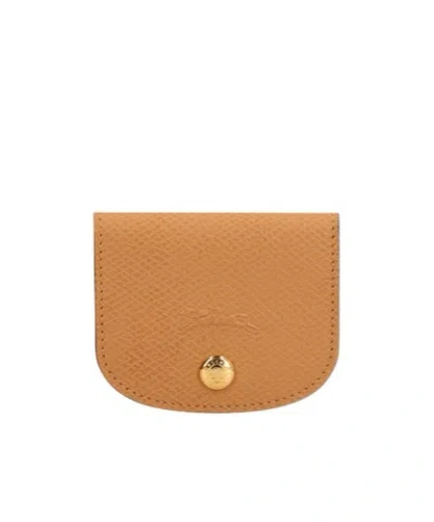 Longchamp Épure Leather Card Holder In Purple