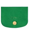 Longchamp Epure Leather Card Holder In Green