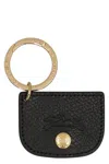 Longchamp Épure Leather Keychain In Black
