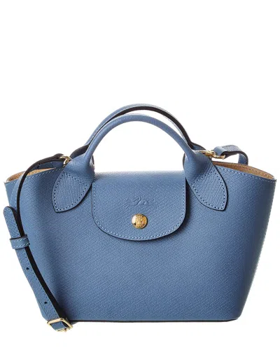 Longchamp Épure Leather Mini Satchel In Gray