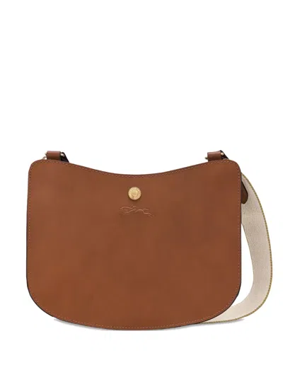 Longchamp Épure Logo-embossed Shoulder Bag In Brown