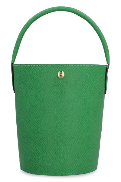 LONGCHAMP ÉPURE LOGO EMBOSSED SMALL BUCKET BAG