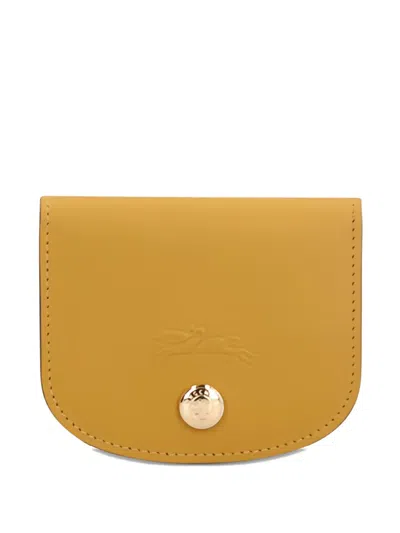 Longchamp Épure Logo-embossed Card Holder In Gold