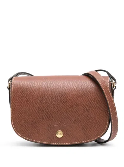 Longchamp Epure Mini Leather Crossbody Bag With Magnetic Closure In Brown