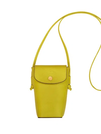 Longchamp `epure` Phone Case With Leather Lace In Green