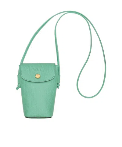 Longchamp Epure Phone Case With Leather Lace In Green