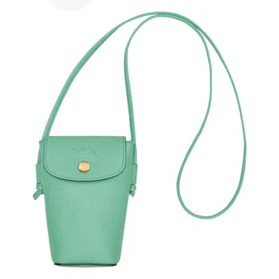 Longchamp Epure Phone Case With Leather Strap In ["green"]