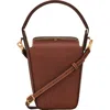 Longchamp 'epure' Brown Crossbody Bag With Adjustable And Removable Shoulder Strap And Embossed Logo On The Fr In Brown