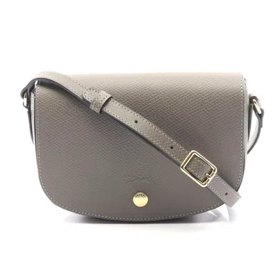 Longchamp Epure S Leather Crossbody Bag In Gray